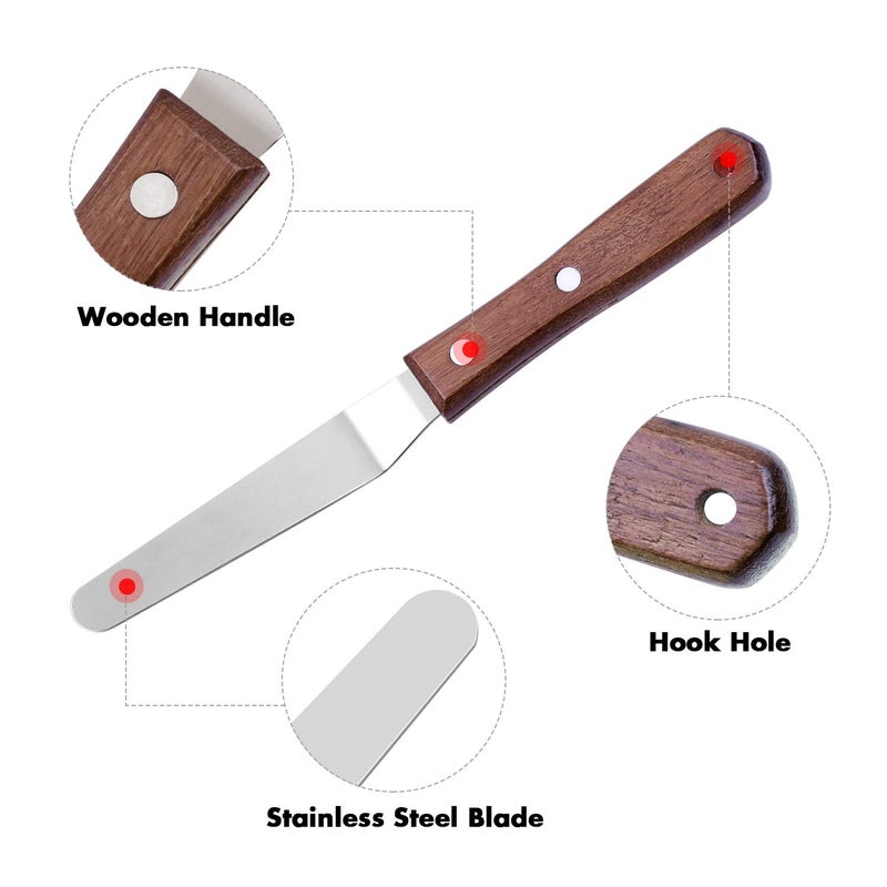 Cridoz 6 Pcs Stainless Steel Kitchen Cooking Tweezers Precision Tongs Drawing Spoons Offset Spatula for Food Culinary Plating Decorating - Image 5